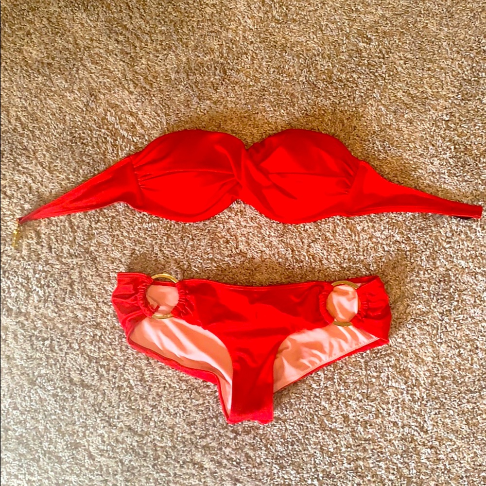 Red Satin Look Victoria’s Secret Bikini